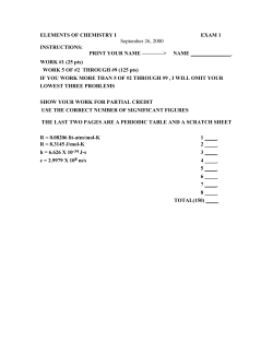 general chemistry i - Montclair State University