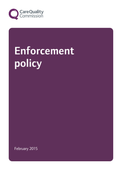 Enforcement policy