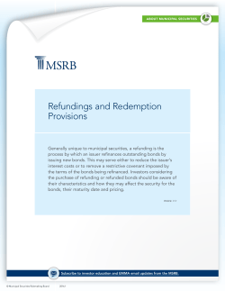 Refundings and Redemption Provisions