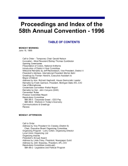 Proceedings and Index of the 58th Annual Convention - 1996