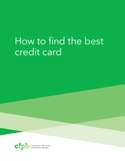 How to Find the Best Credit Card for You