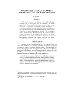 Open Source Innovation, Patent Injunctions, and the Public Interest