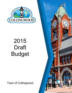 2015 Collingwood budget