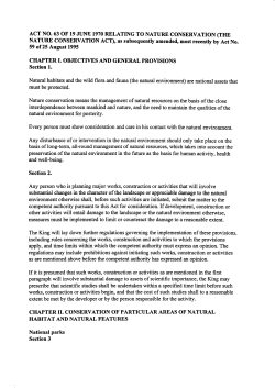 THE NATURE CONSERVATION ACT