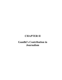 CHAPTER II Gandhi`s Contribution in Journalism