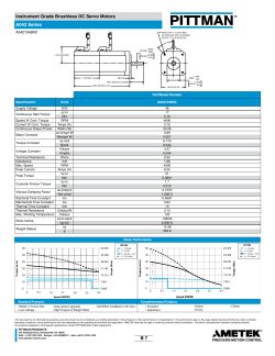 Instrument Grade Brushless DC Servo Motors A042 Series ____ B 7