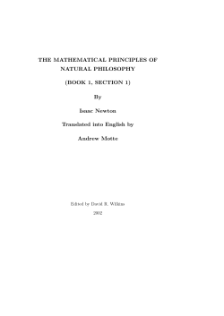 THE MATHEMATICAL PRINCIPLES OF