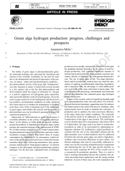 Green alga hydrogen production: progress, challenges and prospects
