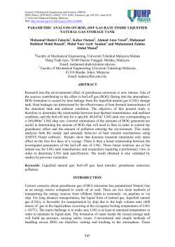 Parametric Analysis on Boil-Off Gas Rate inside Liquefied Natural