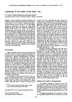 Anisotropy in the Center of the Inner Core