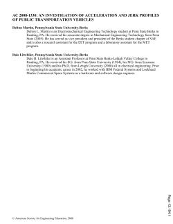 An Investigation Of Acceleration And Jerk Profiles Of Public