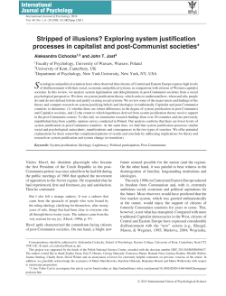 Stripped of illusions? Exploring system