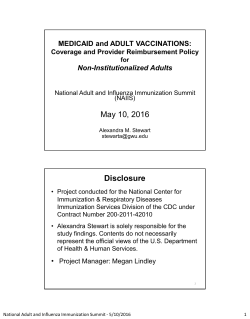 MEDICAID PROVIDER REIMBURSEMENT POLICY FOR