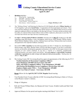 4-18-17 LCESC Bd Recap