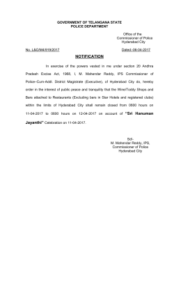 notification - Hyderabad Police