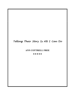Telling Their Story Is All I Can Do ANN COTTRELL FREE