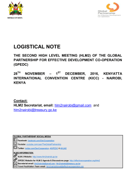 HLM2 Logistical Note - Global Partnership for Effective Development