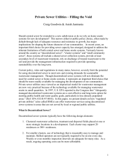 Private Sewer Utilities &ndash; Filling the Void - NCS