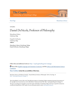 Daniel DeNicola, Professor of Philosophy