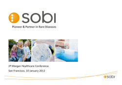 Presentation at J.P. Morgan Healthcare Conference