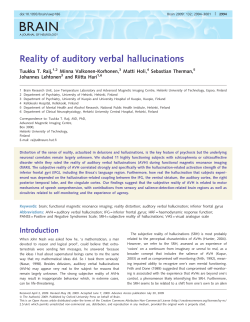 Reality of auditory verbal hallucinations