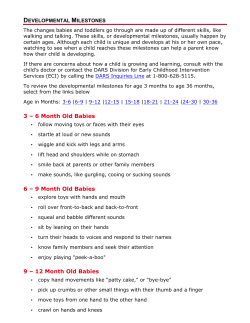 Handout - Development Milestones - Amy Rodriguez 1