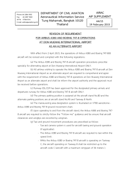 revision of reguirement for airbus a380 and boeing 747