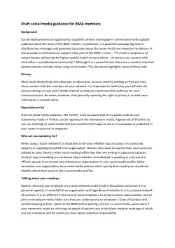 Social Media Guidance for BMA members