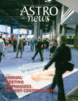 astronews wrapup_2013.indd - American Society for Radiation