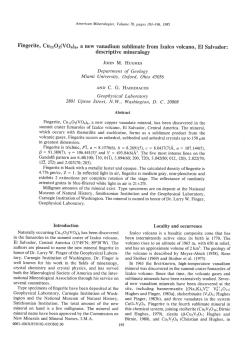 Fingerite, CurrOz(VOt)et a new yanadium sublimate from lzalco