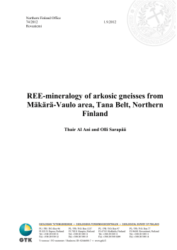 REE-mineralogy of arkosic gneisses from Mäkärä