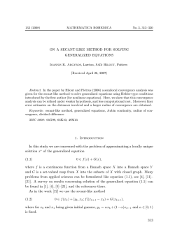 ON A SECANT-LIKE METHOD FOR SOLVING GENERALIZED