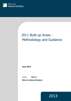 2011 Built-up Areas - Methodology and Guidance