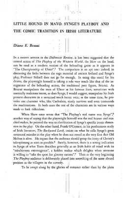 LITTLE HOUND IN MAYO: SYNGE`S PLAYBOY ~~D THE COMIC