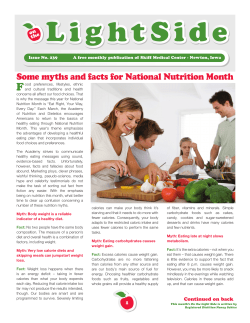 Some myths and facts for National Nutrition Month