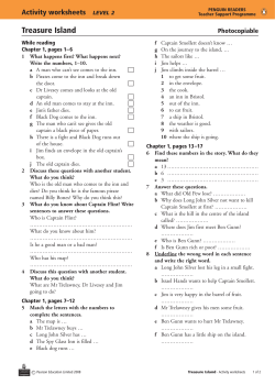 Activity Worksheets and Answer Keys