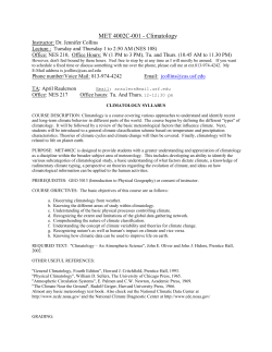 Climatology - Weather Center