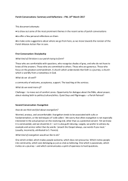 Parish Conversations 2017 - Reflections