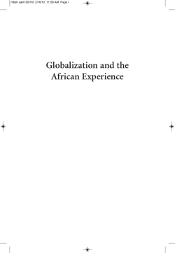 Globalization and the African Experience