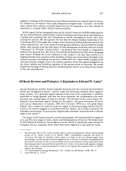Of Book Reviews and Polemics: A Rejoinder to Edward