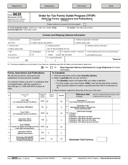 Form 8635 - District Dispatch