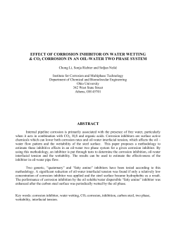 effect of corrosion inhibitor on water wetting