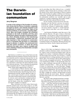 The Darwin- ian foundation of communism