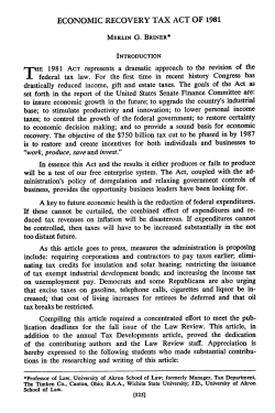 Economic Recovery Tax Act of 1981