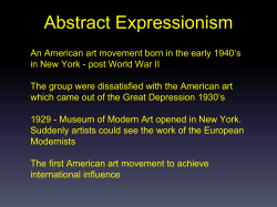 Abstract Expressionism and Pop Art