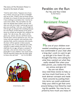 Persistent Friend Parable - Immaculate Conception Parish