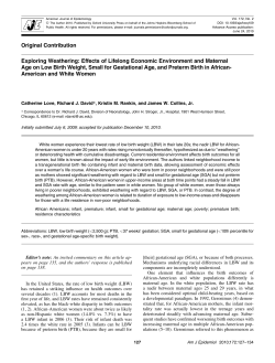 Exploring Weathering: Effects of Lifelong Economic Environment
