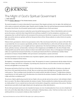 The Might of God`s Spiritual Government