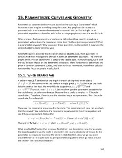 15.parametrized curves and geometry