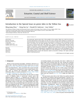 Introduction to the Special Issue on green tides in the Yellow Sea